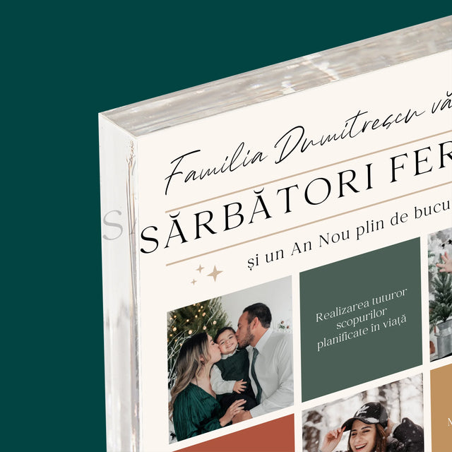 Colaj De Fotografii: Sărbători Fericite Urări - Bloc Acrilic