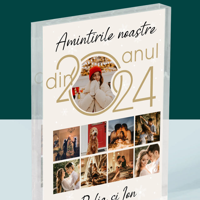 Colaj De Fotografii: Amintirile Noastre Din Anul - Bloc Acrilic