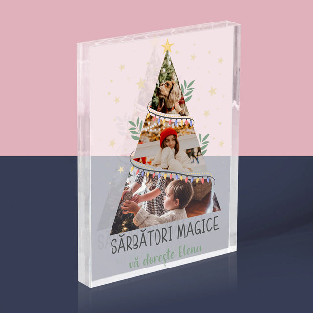 Colaj De Fotografii: Sărbători Magice Brad - Bloc Acrilic