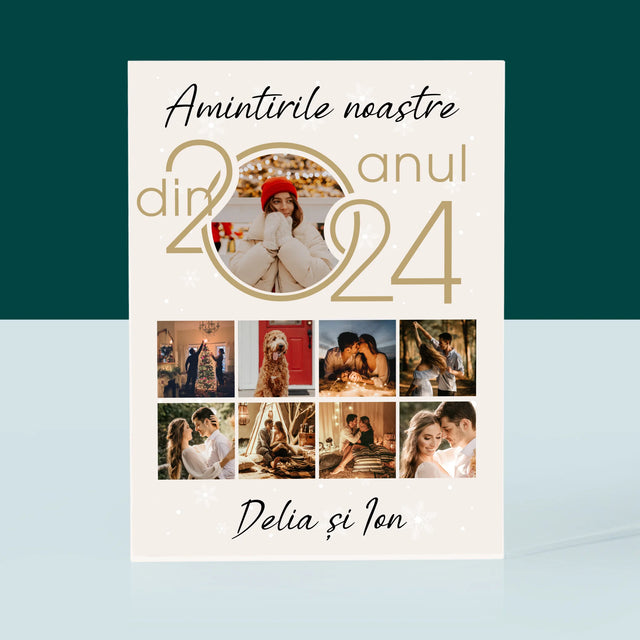 Colaj De Fotografii: Amintirile Noastre Din Anul - Bloc Acrilic