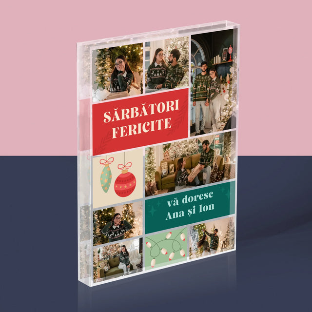 Colaj De Fotografii: Fotografii De Sărbători - Bloc Acrilic