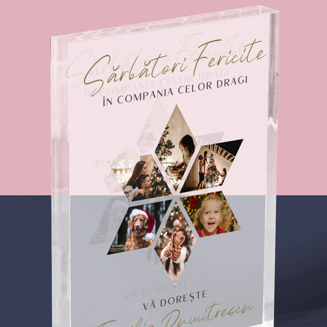 Colaj De Fotografii: Sărbători Frumoase Steaua - Bloc Acrilic