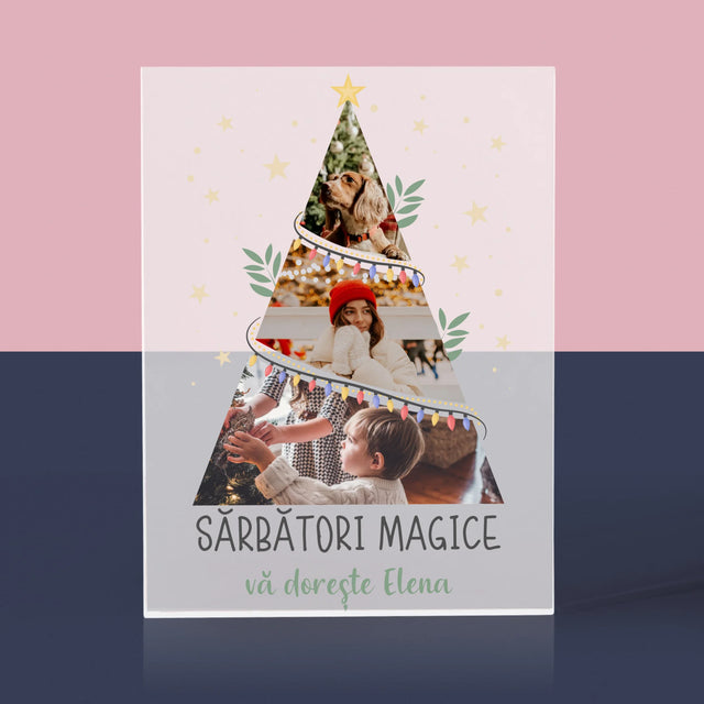 Colaj De Fotografii: Sărbători Magice Brad - Bloc Acrilic