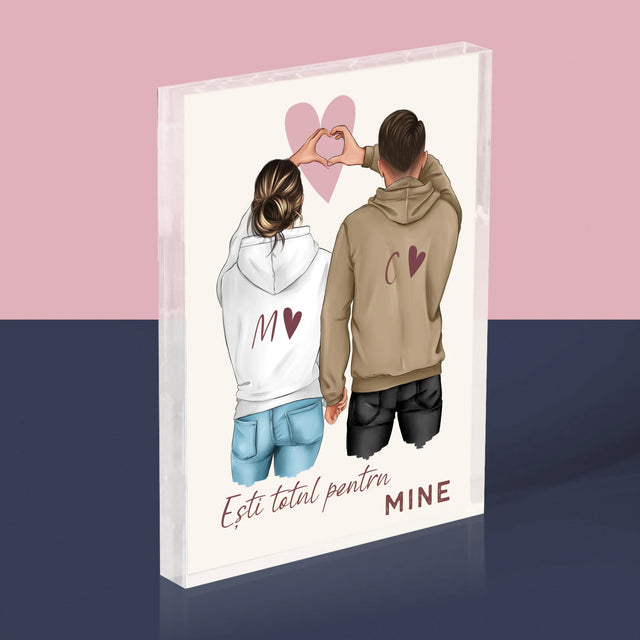 Creator De Personaj: Cuplu Inimă - Bloc Acrilic