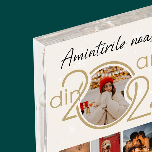 Colaj De Fotografii: Amintirile Noastre Din Anul - Bloc Acrilic