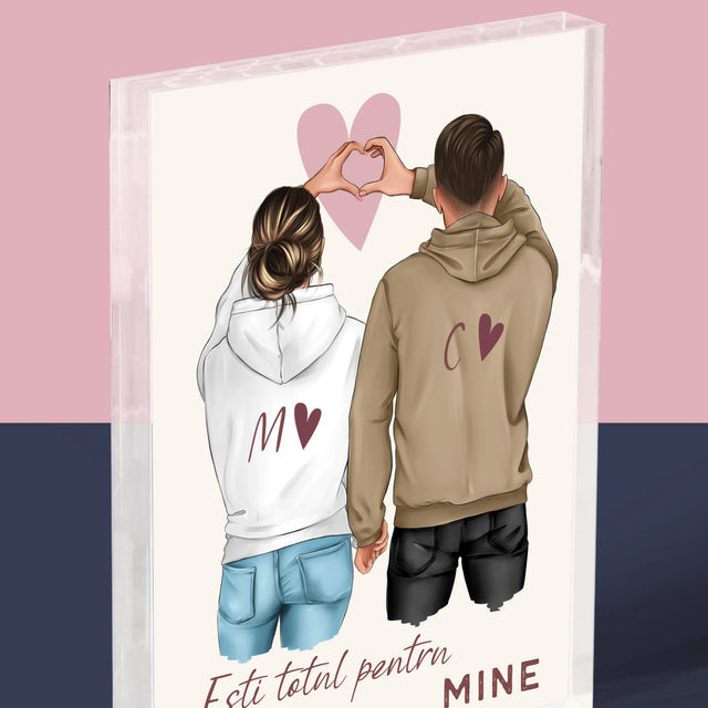 Creator De Personaj: Cuplu Inimă - Bloc Acrilic