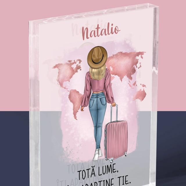 Creator De Personaj: Fată Călătoare - Bloc Acrilic