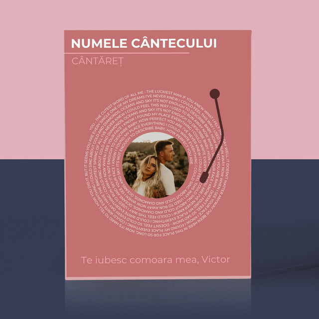 Fotografie Si Semnătură: Cântecul Nostru Album Vinil - Bloc Acrilic