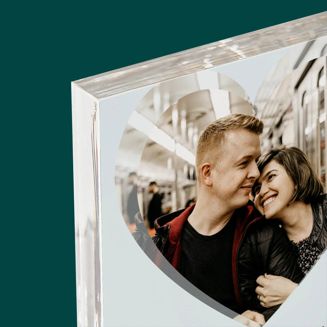 Fotografie Si Semnătură: Cântecul Nostru Inimă Cod Qr - Bloc Acrilic