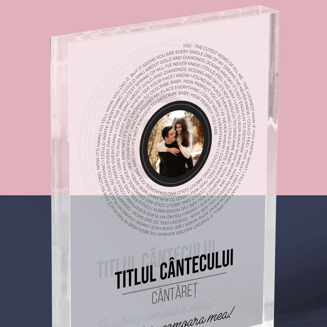 Fotografie Si Semnătură: Textul Cântecului Pe Disc - Bloc Acrilic