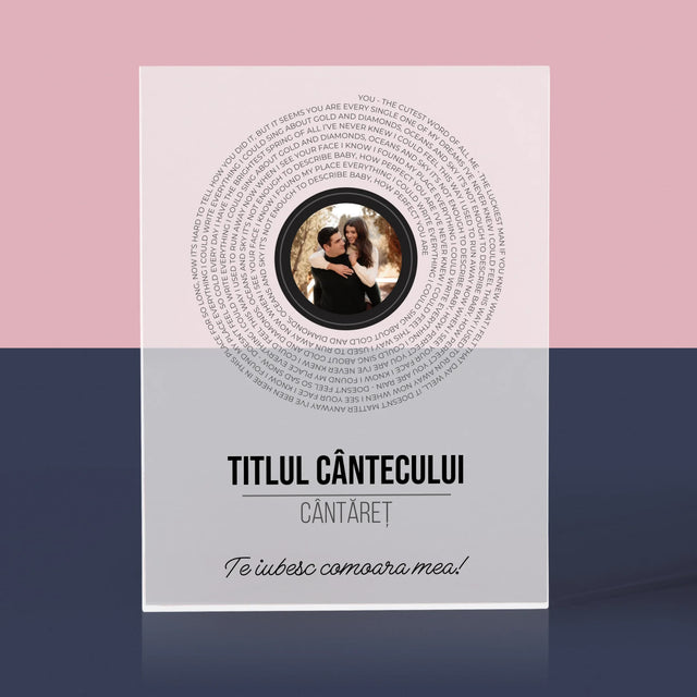 Fotografie Si Semnătură: Textul Cântecului Pe Disc - Bloc Acrilic