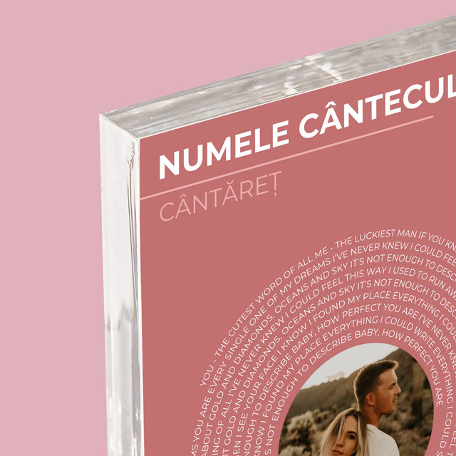 Fotografie Si Semnătură: Cântecul Nostru Album Vinil - Bloc Acrilic