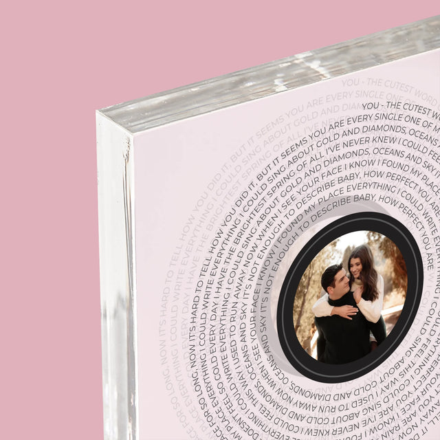 Fotografie Si Semnătură: Textul Cântecului Pe Disc - Bloc Acrilic