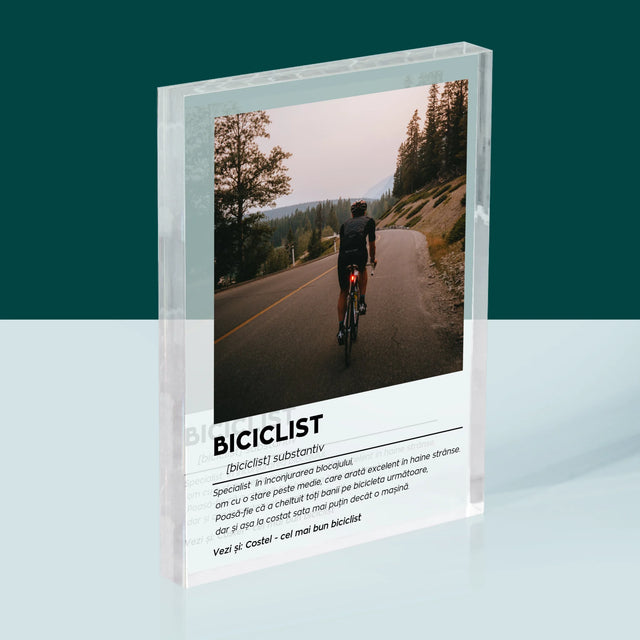 Fotografie Si Semnătură: Ciclist Definiție - Bloc Acrilic