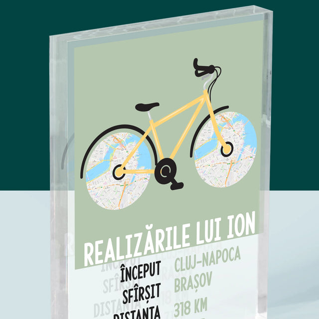 Harta Oraș: Realizările Biciclistului - Bloc Acrilic