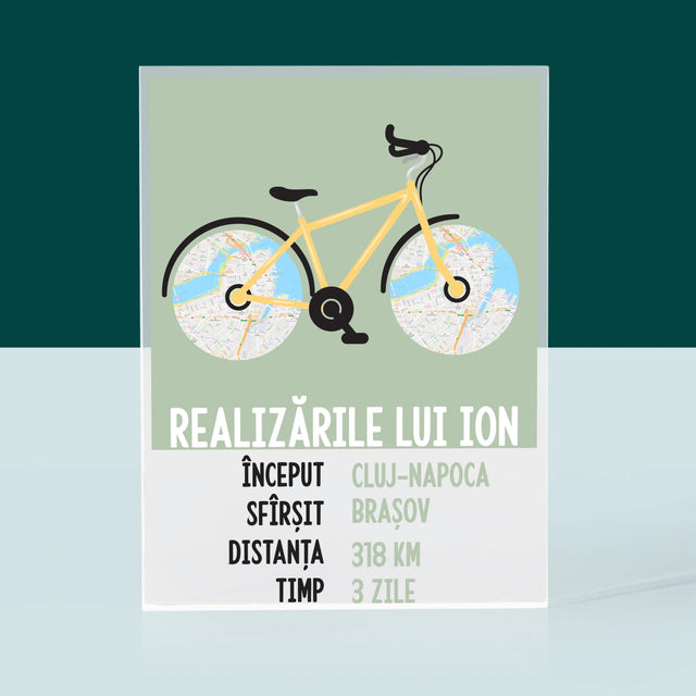 Harta Oraș: Realizările Biciclistului - Bloc Acrilic