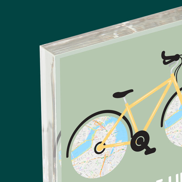 Harta Oraș: Realizările Biciclistului - Bloc Acrilic
