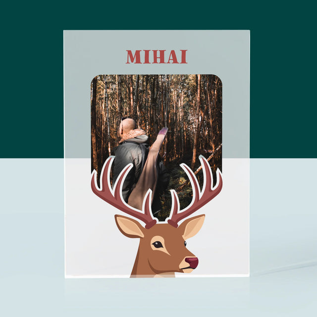 Fotografie Si Semnătură: Cerb - Bloc Acrilic