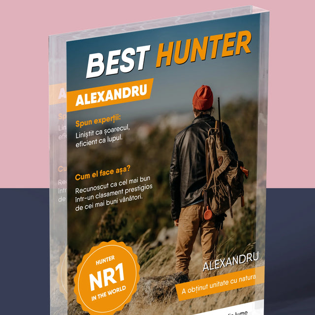 Copertă Derevistă: Best Hunter - Bloc Acrilic
