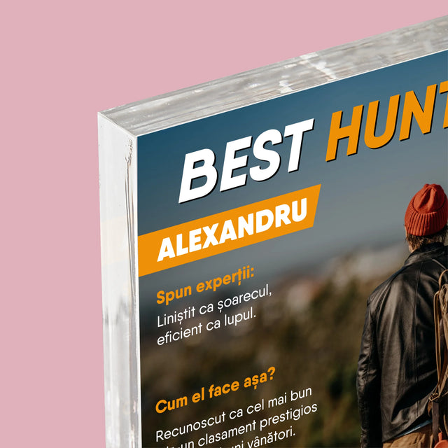 Copertă Derevistă: Best Hunter - Bloc Acrilic