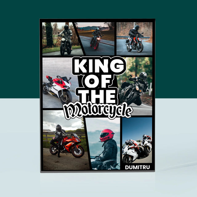 Colaj De Fotografii: King Of The Motorcycle - Bloc Acrilic