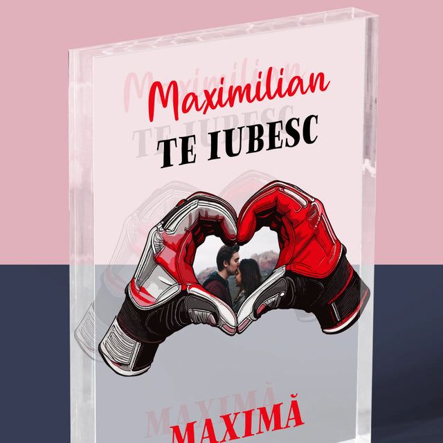 Fotografie Si Semnătură: Te Iubesc Cu Viteză Maximă - Bloc Acrilic