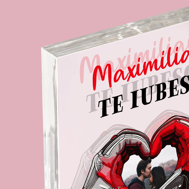 Fotografie Si Semnătură: Te Iubesc Cu Viteză Maximă - Bloc Acrilic