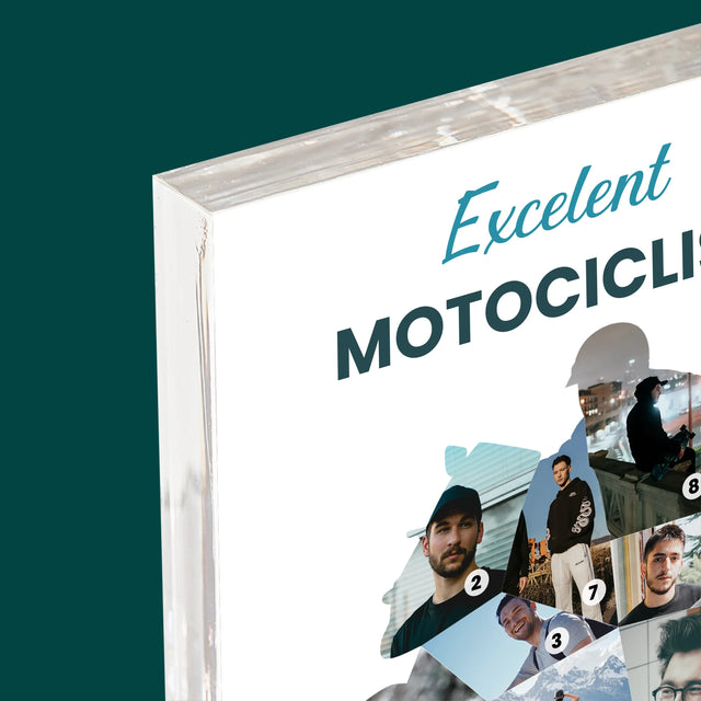 Formă Din Fotografii: Motociclist Excelent - Bloc Acrilic