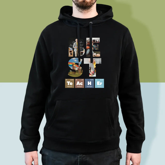 Cuvânt Din Fotografii: Best Teacher Elemente Chimice - Hanorac Cu Glugă Pentru Bărbați