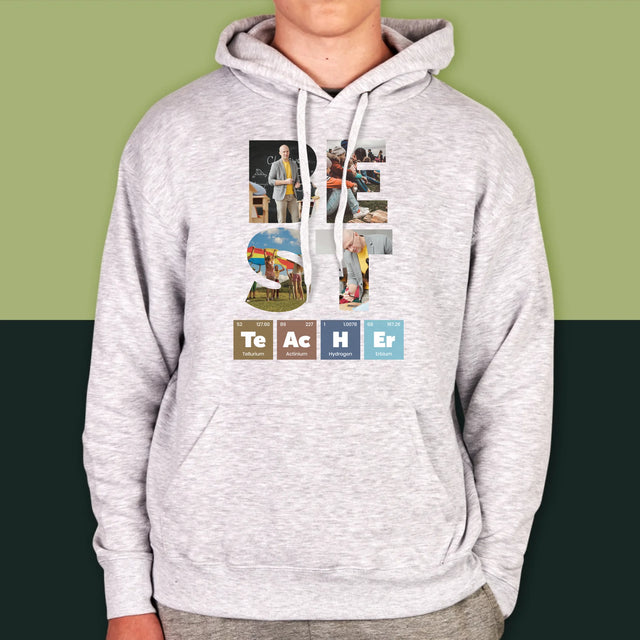 Cuvânt Din Fotografii: Best Teacher Elemente Chimice - Hanorac Cu Glugă Pentru Bărbați