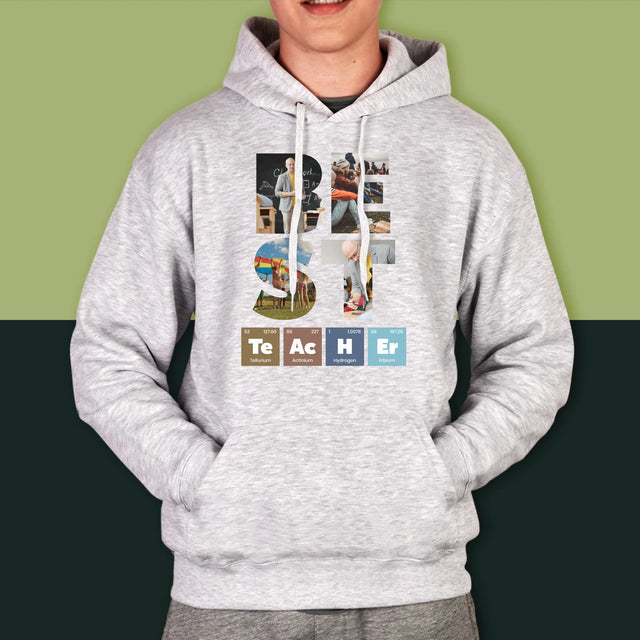 Cuvânt Din Fotografii: Best Teacher Elemente Chimice - Hanorac Cu Glugă Pentru Bărbați