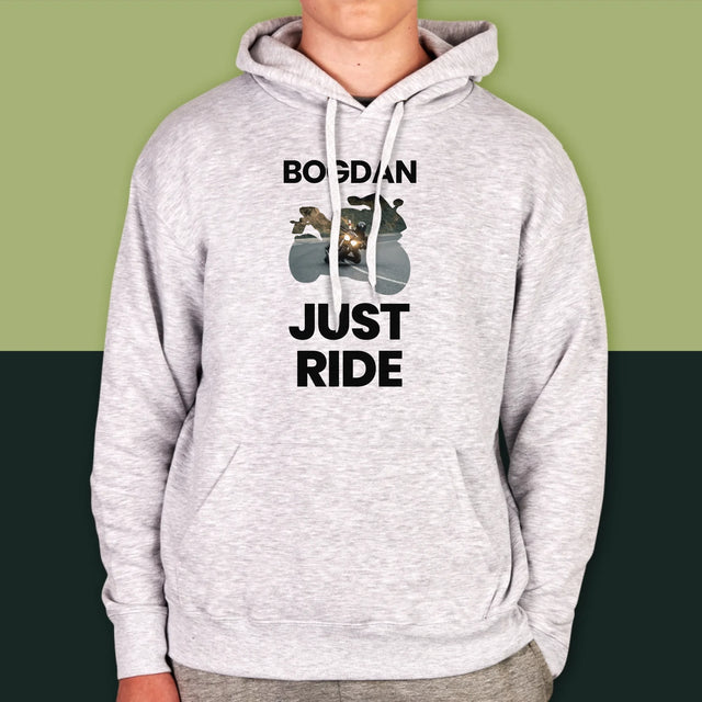 Formă Din Fotografii: Just Ride - Hanorac Cu Glugă Pentru Bărbați