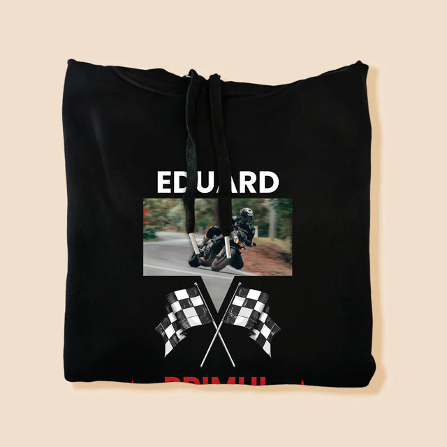 Fotografie Si Semnătură: Primul La Finiș - Hanorac Cu Glugă Pentru Bărbați