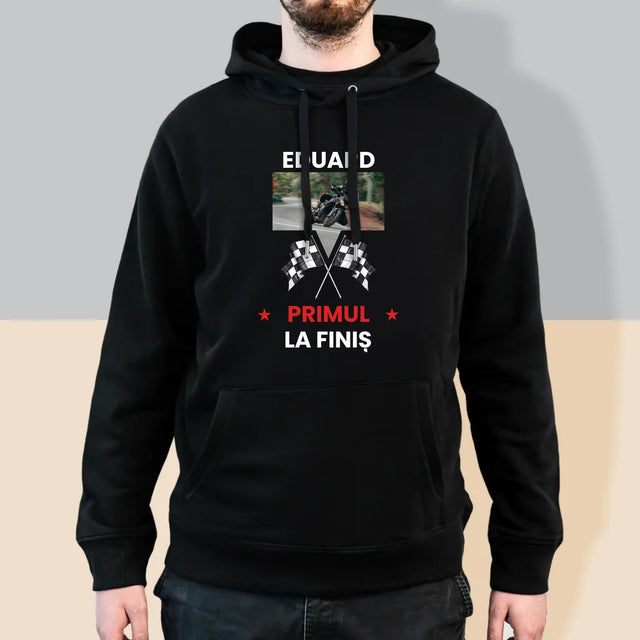 Fotografie Si Semnătură: Primul La Finiș - Hanorac Cu Glugă Pentru Bărbați