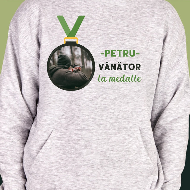 Fotografie Si Semnătură: Vânător La Medalie - Hanorac Cu Glugă Pentru Bărbați