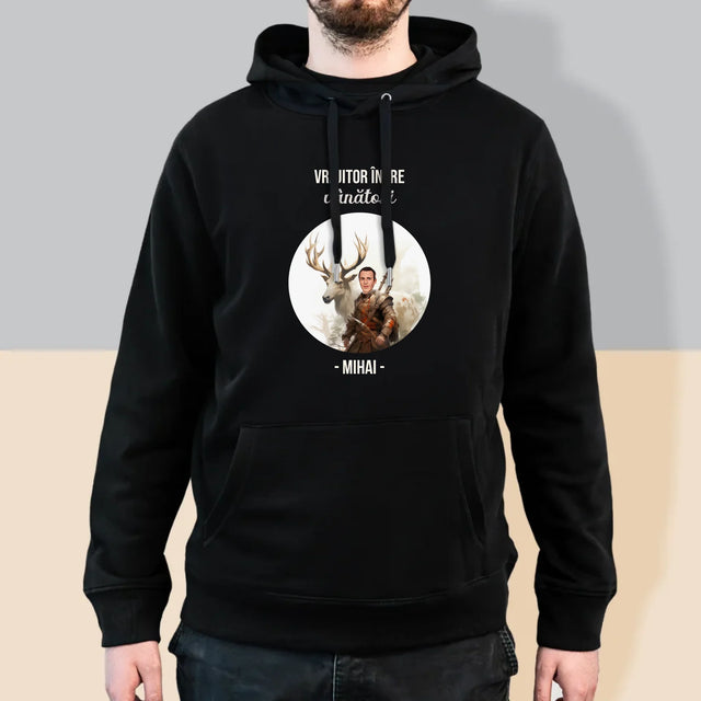 Personajul Tău: Vrăjitor Între Vânători - Hanorac Cu Glugă Pentru Bărbați