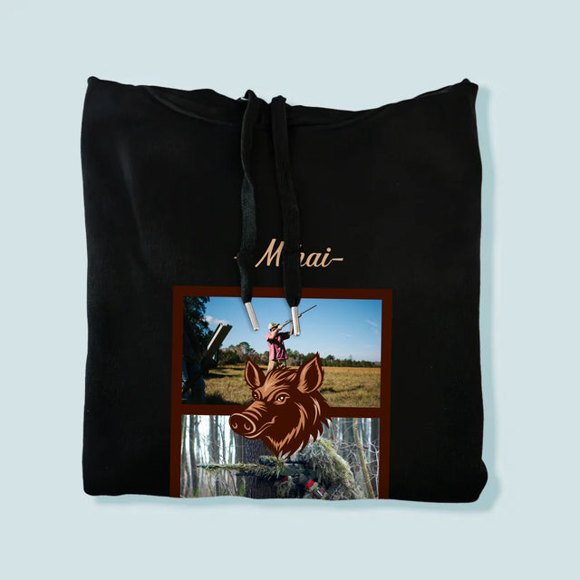 Colaj De Fotografii: Cuceritorul Mistreților - Hanorac Cu Glugă Pentru Bărbați