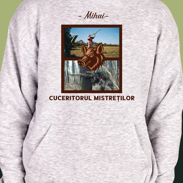 Colaj De Fotografii: Cuceritorul Mistreților - Hanorac Cu Glugă Pentru Bărbați