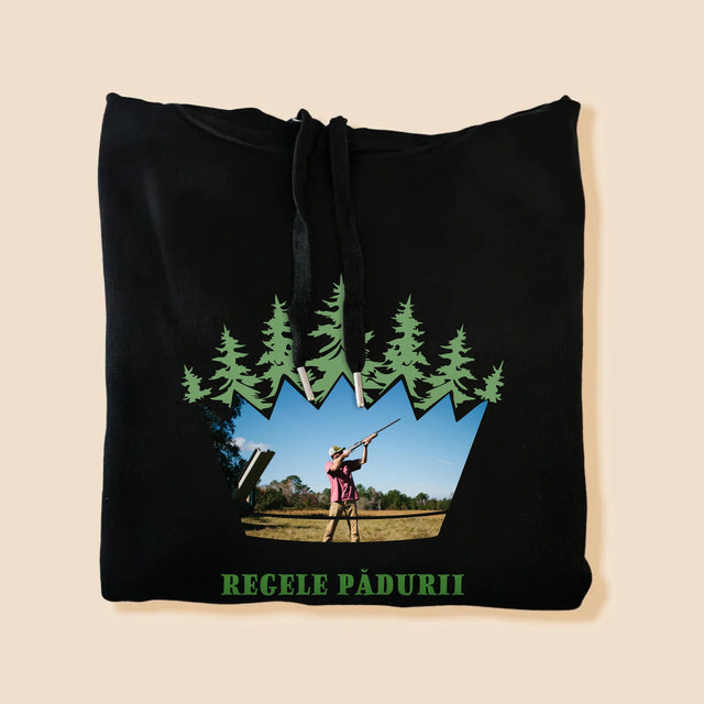 Formă Din Fotografii: Regele Pădurii - Hanorac Cu Glugă Pentru Bărbați