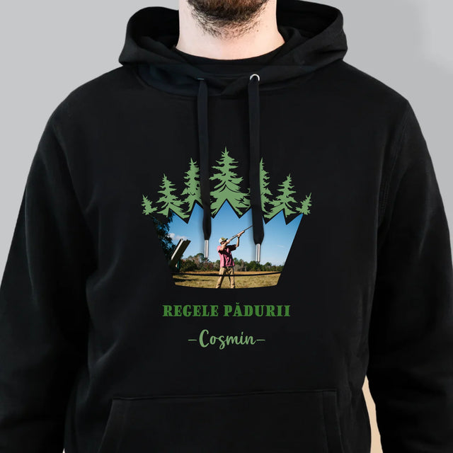 Formă Din Fotografii: Regele Pădurii - Hanorac Cu Glugă Pentru Bărbați