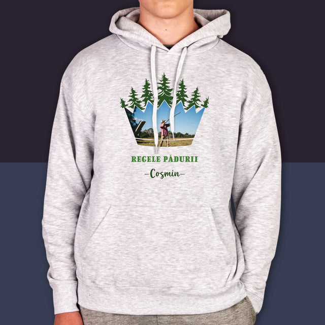 Formă Din Fotografii: Regele Pădurii - Hanorac Cu Glugă Pentru Bărbați