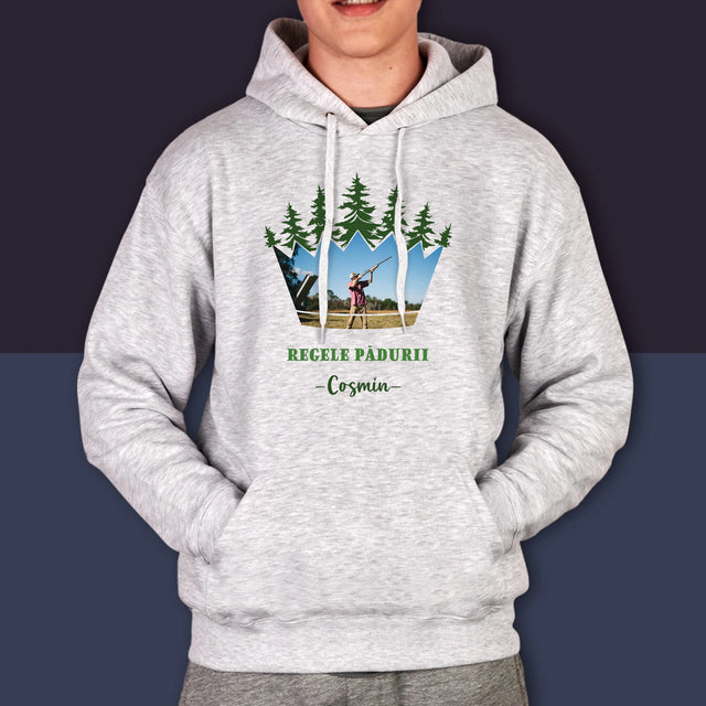 Formă Din Fotografii: Regele Pădurii - Hanorac Cu Glugă Pentru Bărbați