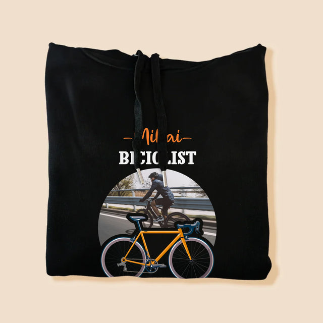 Fotografie Si Semnătură: Biciclist La Medalie - Hanorac Cu Glugă Pentru Bărbați