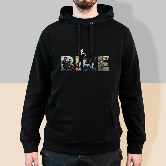 Cuvânt Din Fotografii: Bike - Hanorac Cu Glugă Pentru Bărbați