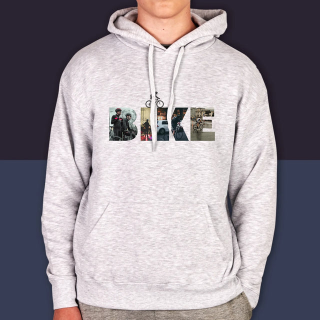 Cuvânt Din Fotografii: Bike - Hanorac Cu Glugă Pentru Bărbați