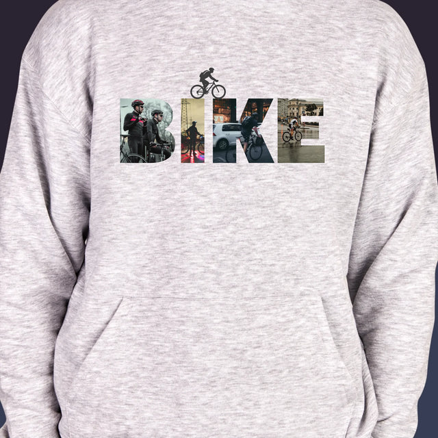 Cuvânt Din Fotografii: Bike - Hanorac Cu Glugă Pentru Bărbați