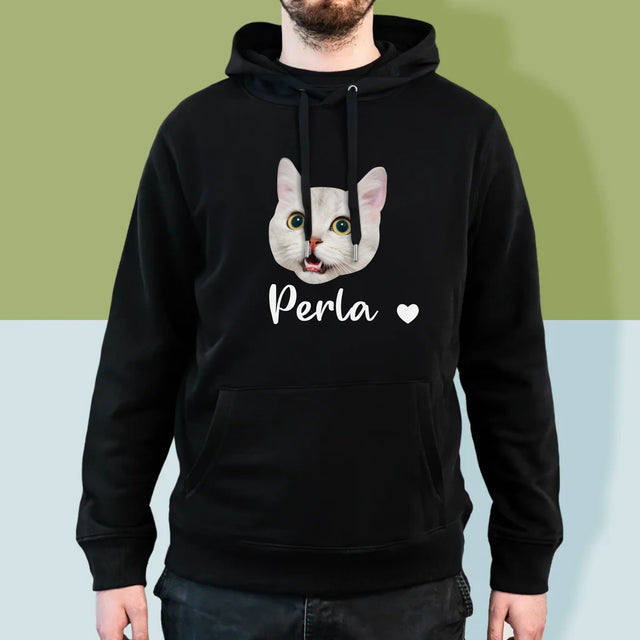 Personajul Tău: Capul Mâțului Tău - Hanorac Cu Glugă Pentru Bărbați