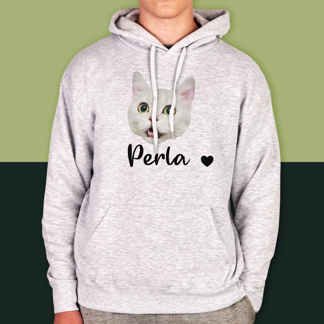 Personajul Tău: Capul Mâțului Tău - Hanorac Cu Glugă Pentru Bărbați