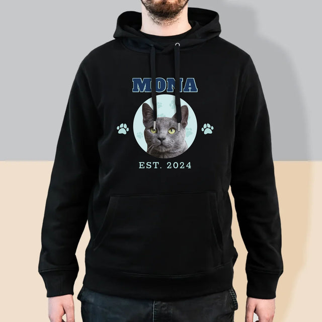 Personajul Tău: Mâțul Tău Varsity - Hanorac Cu Glugă Pentru Bărbați