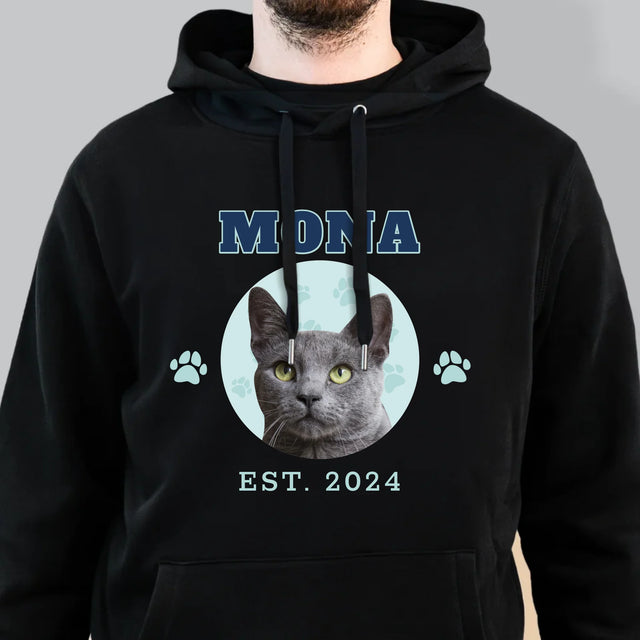 Personajul Tău: Mâțul Tău Varsity - Hanorac Cu Glugă Pentru Bărbați